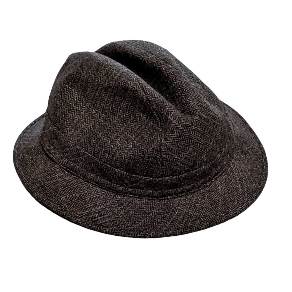 Henschel hat company fedora chevron brown black hat size Large/58